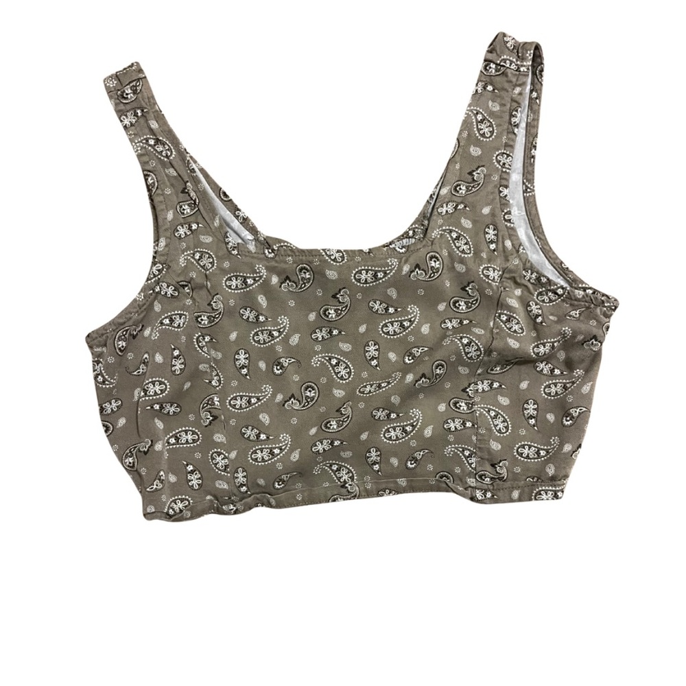 Paisley Print Crop Top